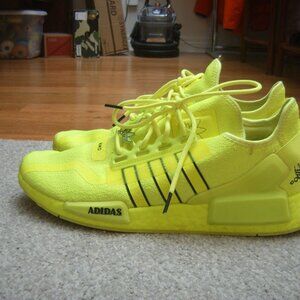 adidas NMD R1 V2 Solar Yellow Neon Highlighter Shoes/Sneakers sz 11